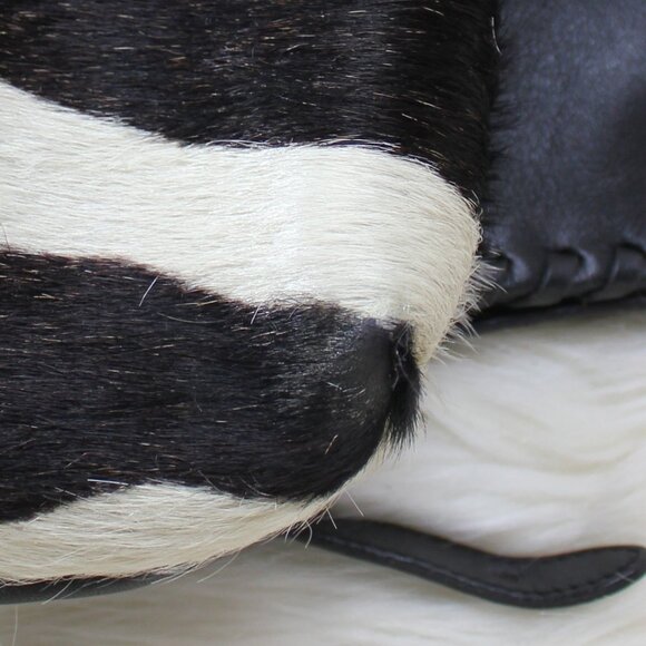 VTD Cavalcanti Genuine Cow pattern Leather Shoulder Black bag Made in Italy - Picture 9 of 9